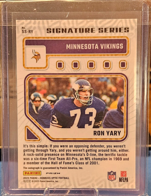 2023 Panini Donruss Optic - Ron Yary #SS-RY - Signature Series Holo