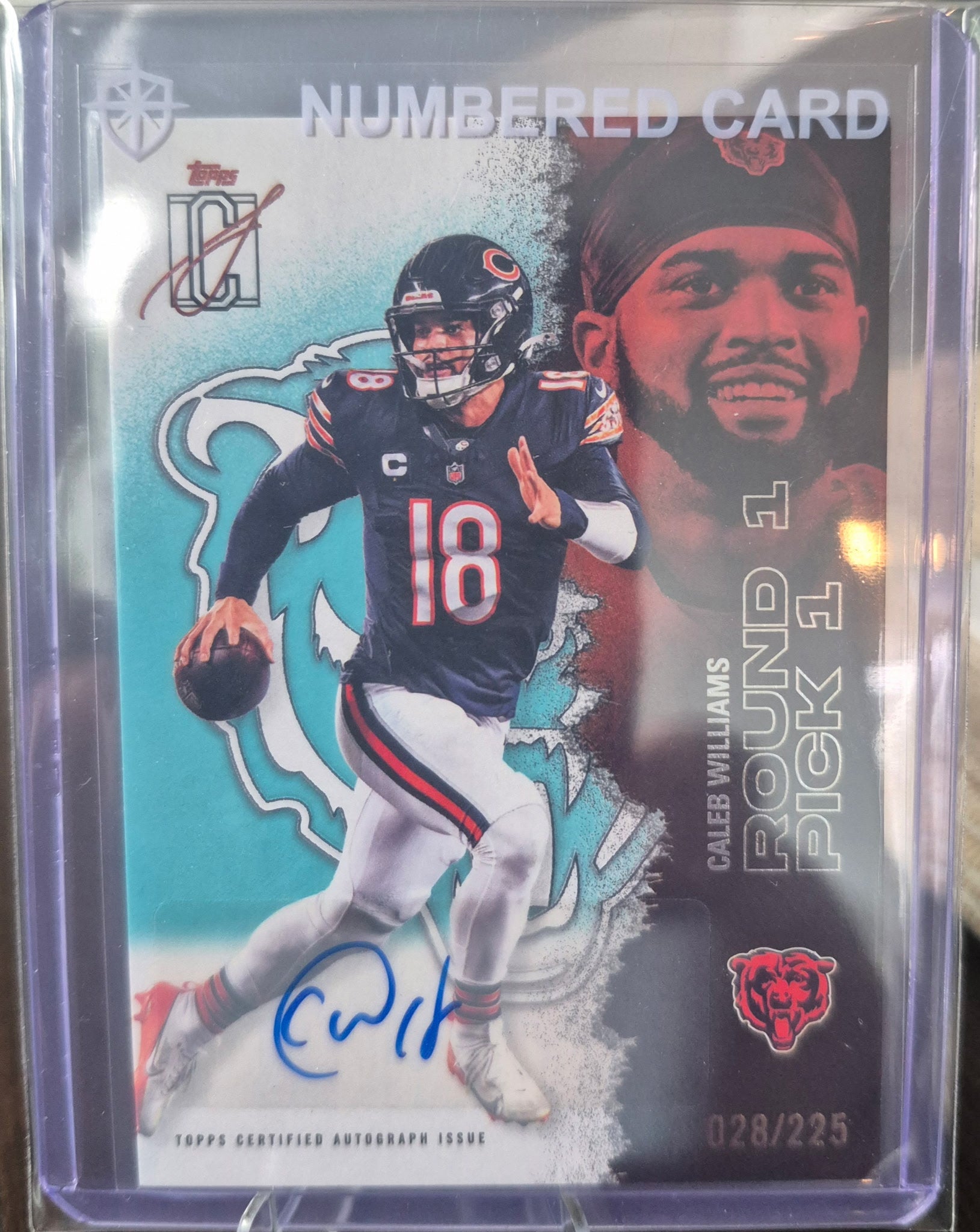2025 Topps Signature Class - Caleb Williams #11 - Autograph 28/225