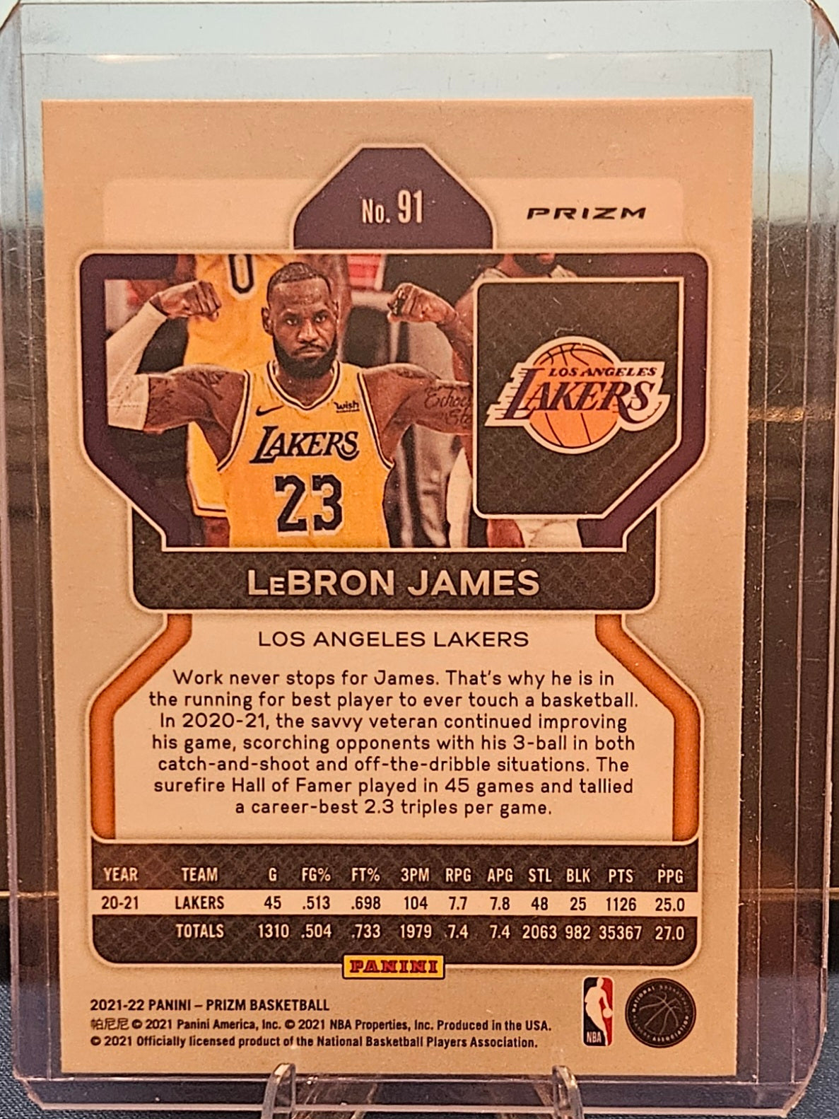 2021-22 Panini Prizm - LeBron James #91 - NBA 75th Anniversary