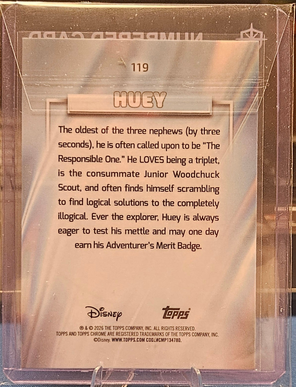 2026 Topps Chrome Disney - Huey #119 - Blue Mini Diamonds 82/150