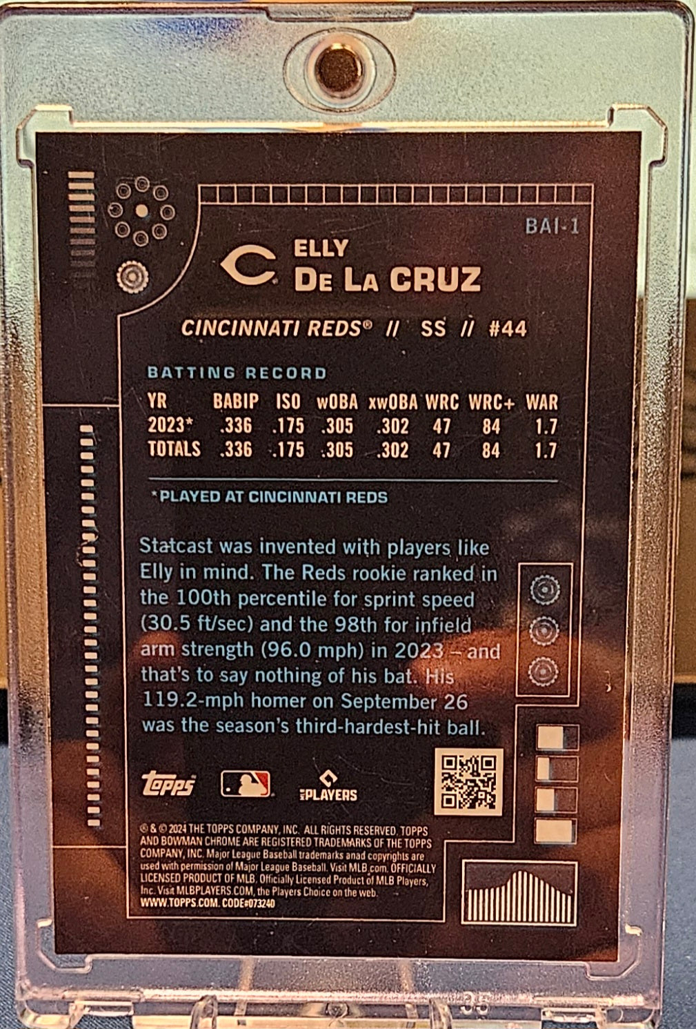 2024 Bowman Chrome - Elly De La Cruz #BAI-1 - Bowman AI (RC)