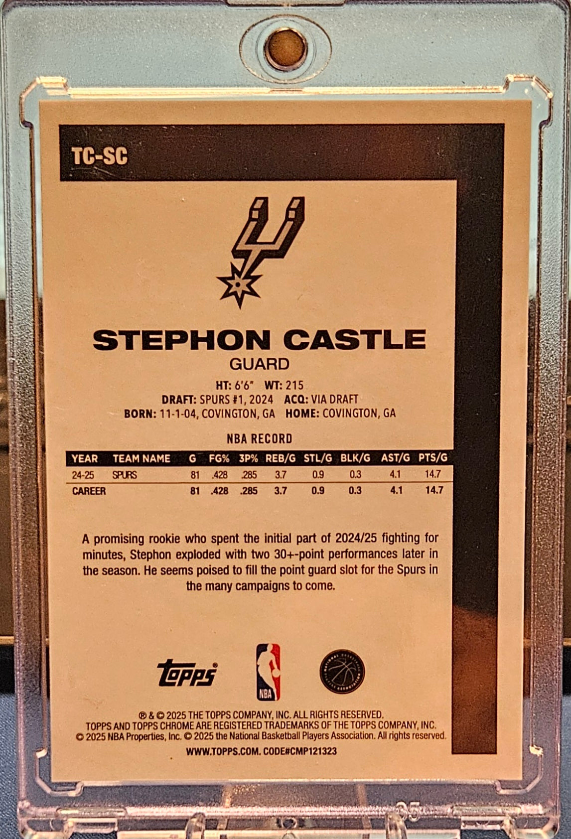 2025-26 Topps Chrome - Stephon Castle #TC-SC - 1980-81 Topps - Green Refractor 9/99