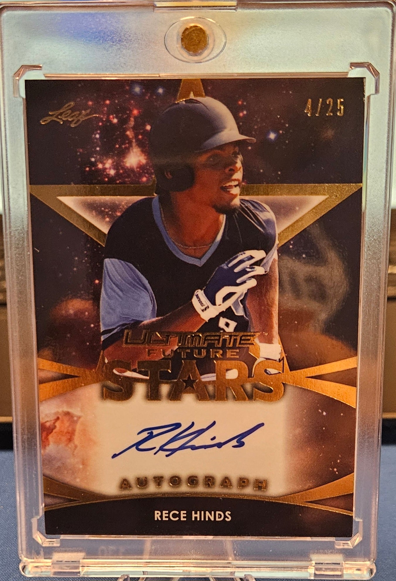 2019 Leaf Ultimate - Rece Hinds #FS- RH1 - Future Stars Gold Auto #4/25