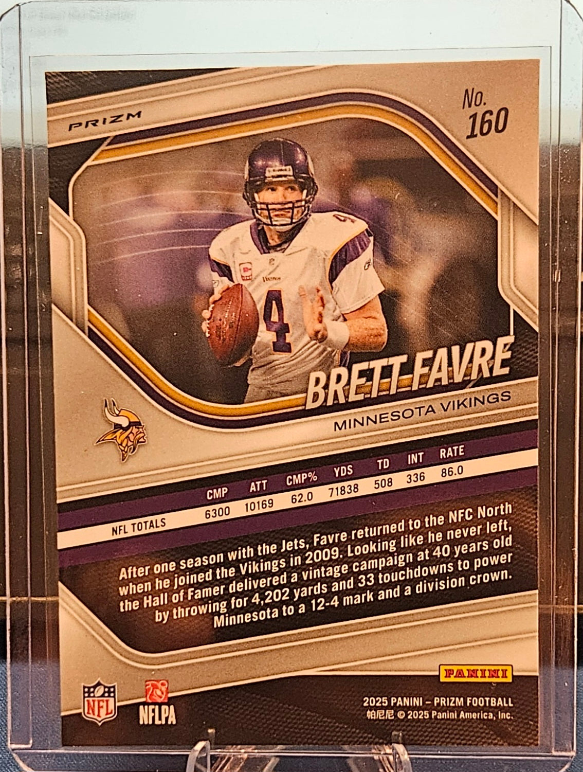 2025 Panini Prizm - Brett Favre #160 - Black & White Checker