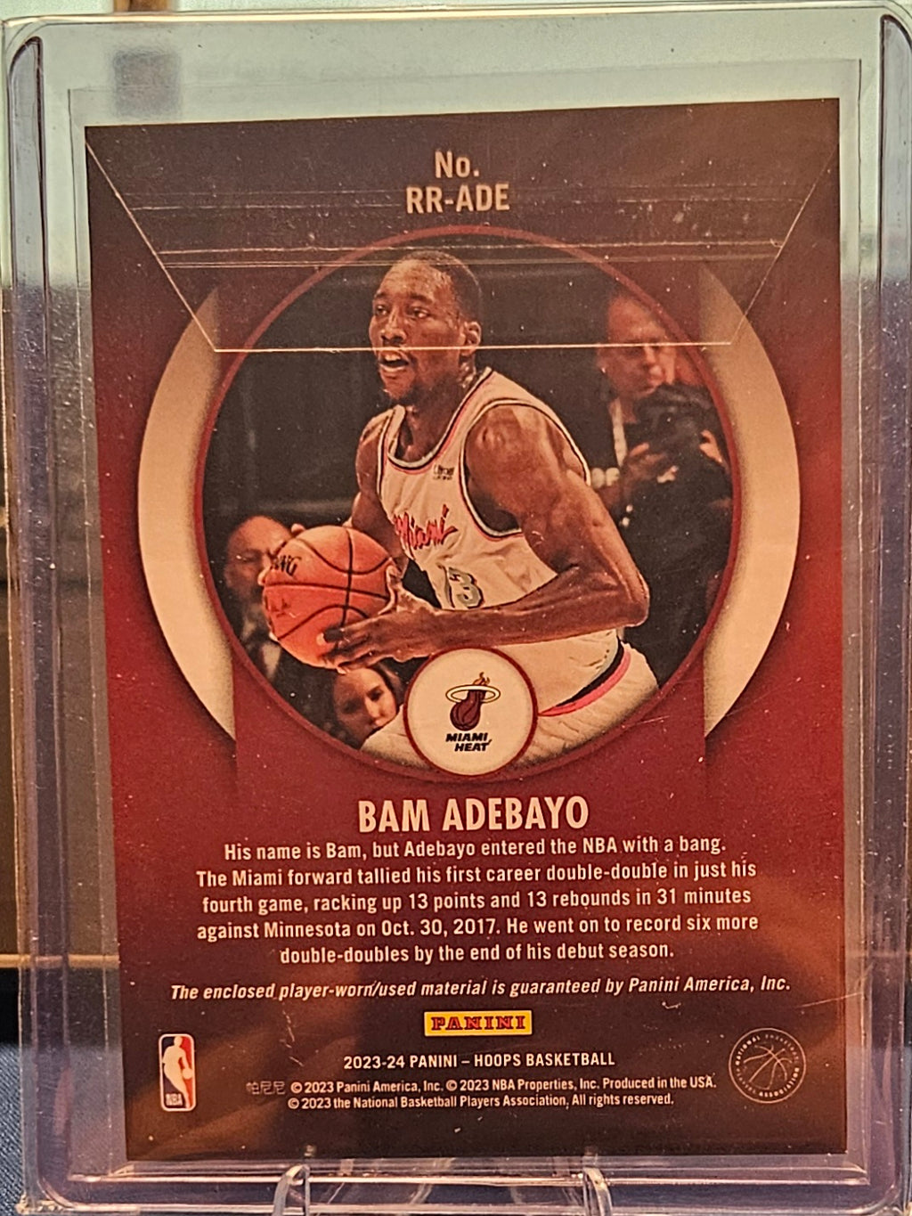 2023-24 Panini Hoops - Bam Adebayo #RR-ADE - Rookie Remembrance - Winter