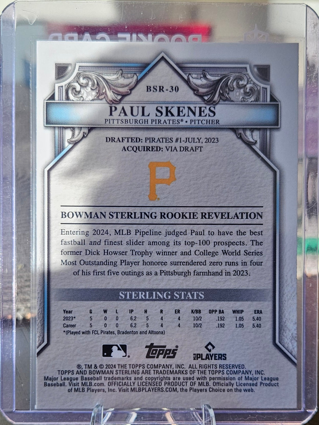 2024 Bowman Sterling - Paul Skenes #BSR-30 (RC)