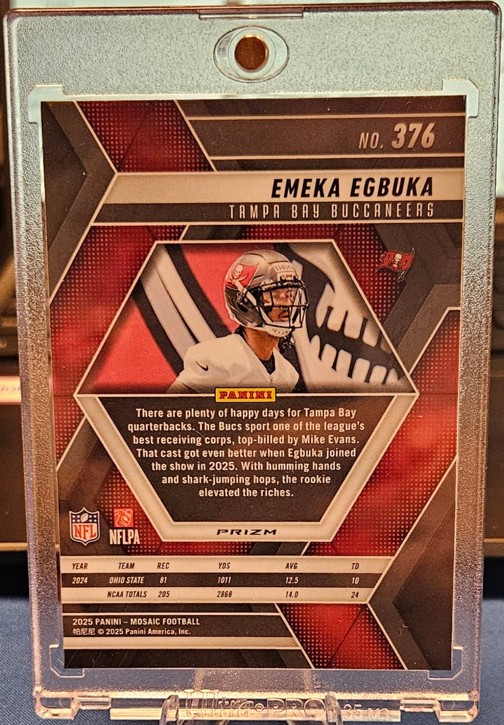 2025 Panini Mosaic - Emeka Egbuka #376 - Blue Scope (RC)