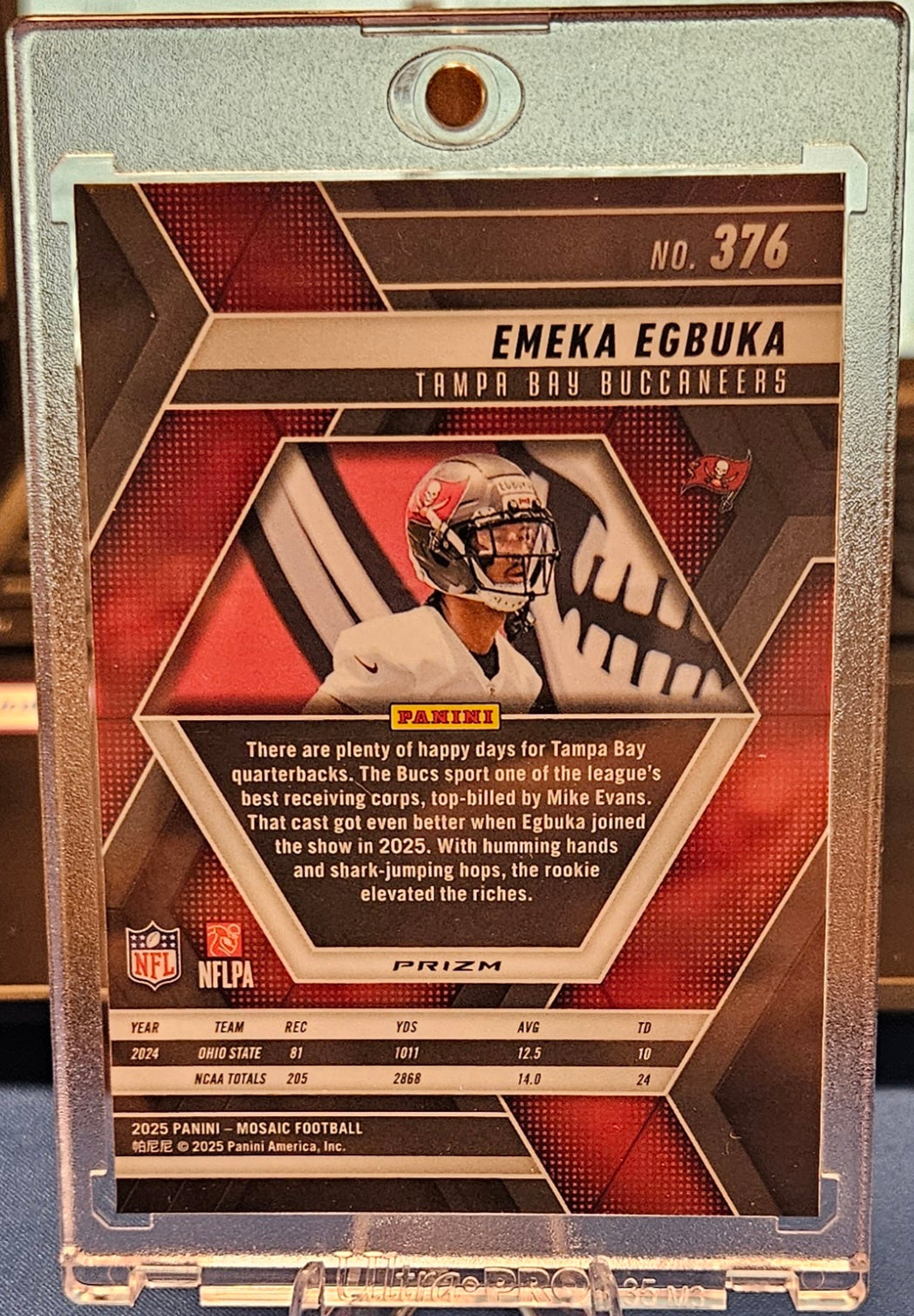 2025 Panini Mosaic - Emeka Egbuka #376 - Blue Scope (RC)