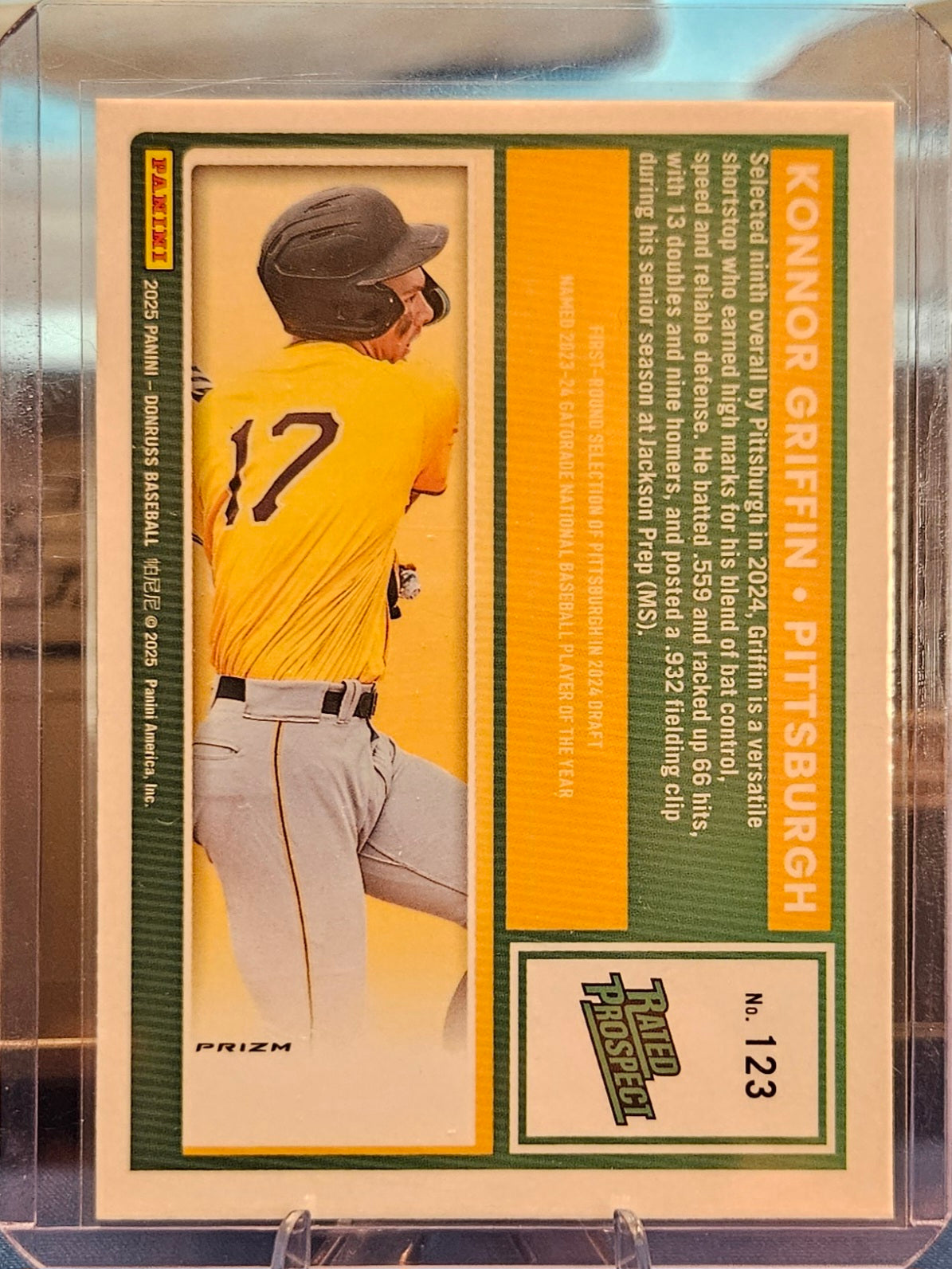 2025 Panini Donruss Optic - Konnor Griffin #123 - Circles Prizm (Rated Prospect)