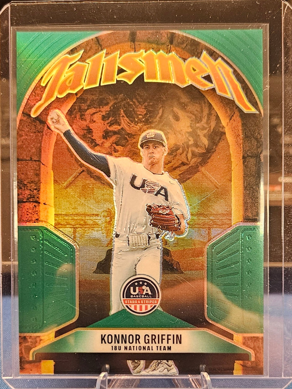 2026 Panini Stars & Stripes USA - Konner Griffin #5 - Talismen - Green Prizm