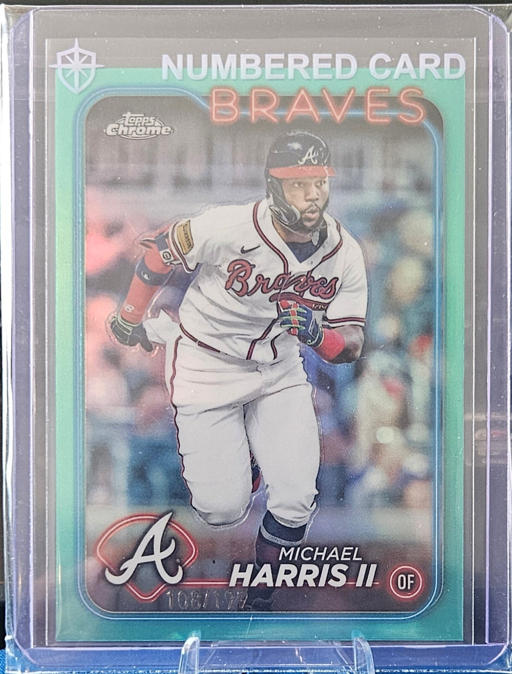 2024 Topps Chrome - Michael Harris II #52 - Aqua Refractor 108/199
