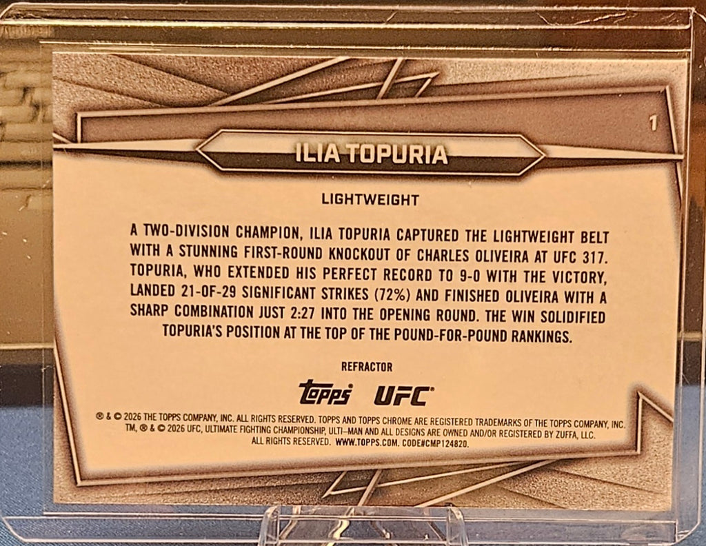 2026 Topps Chrome - Ilia Topuria #1 - Refractor