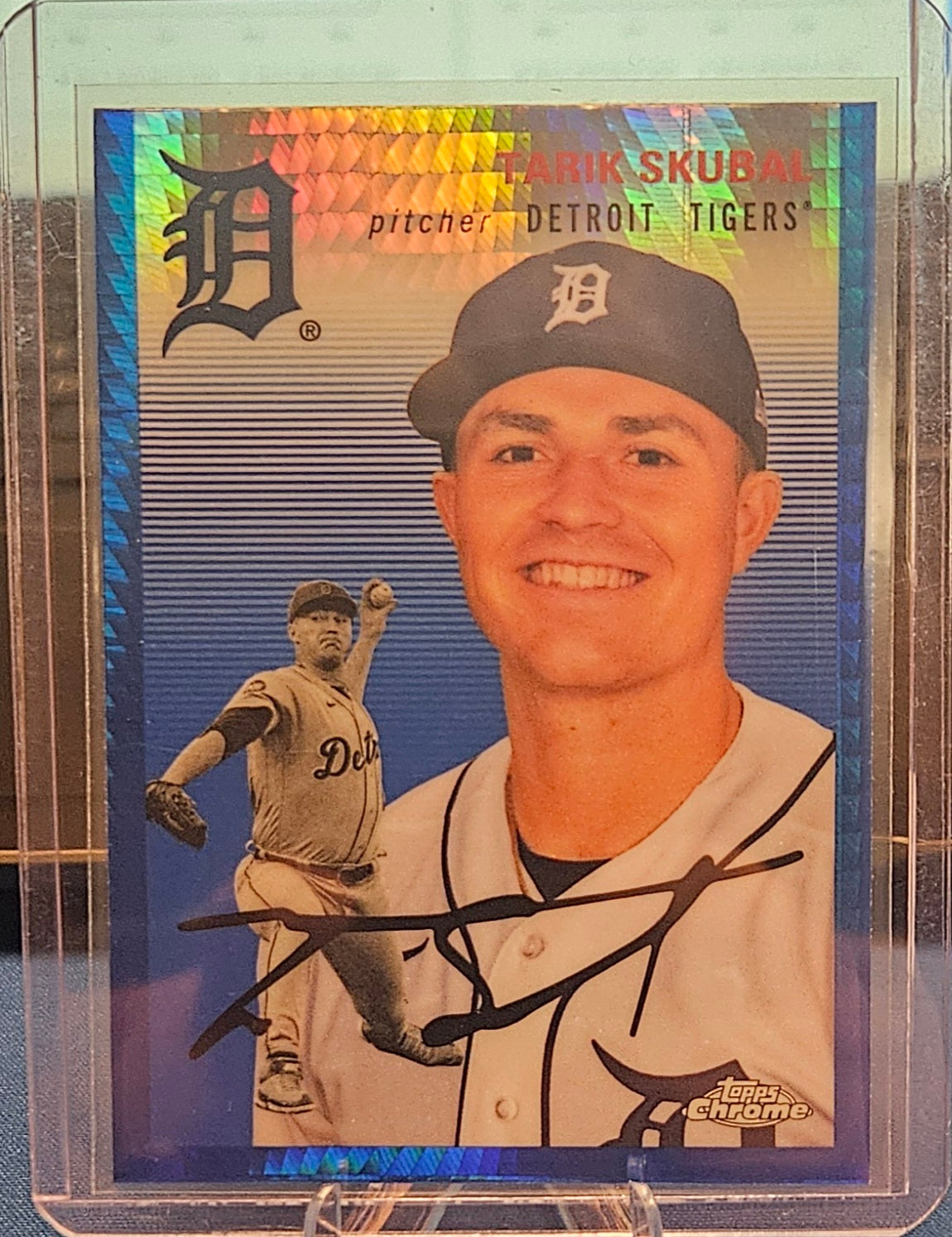 2023 Topps Chrome Platinum Anniversary - Tarik Skubal #292 - Blue Prism Refractor
