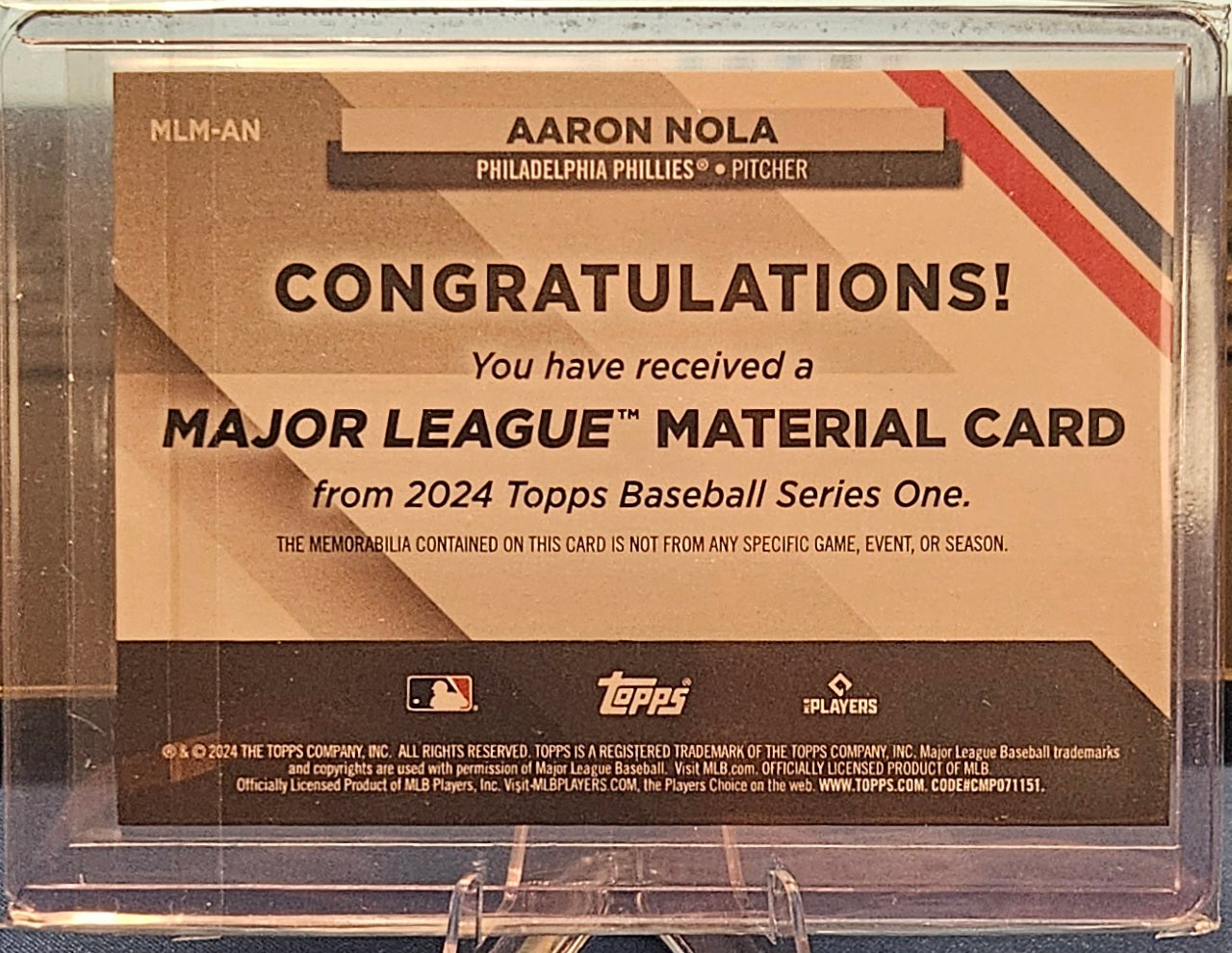 2024 Topps - Aaron Nola #MLM-AN - Major League Material