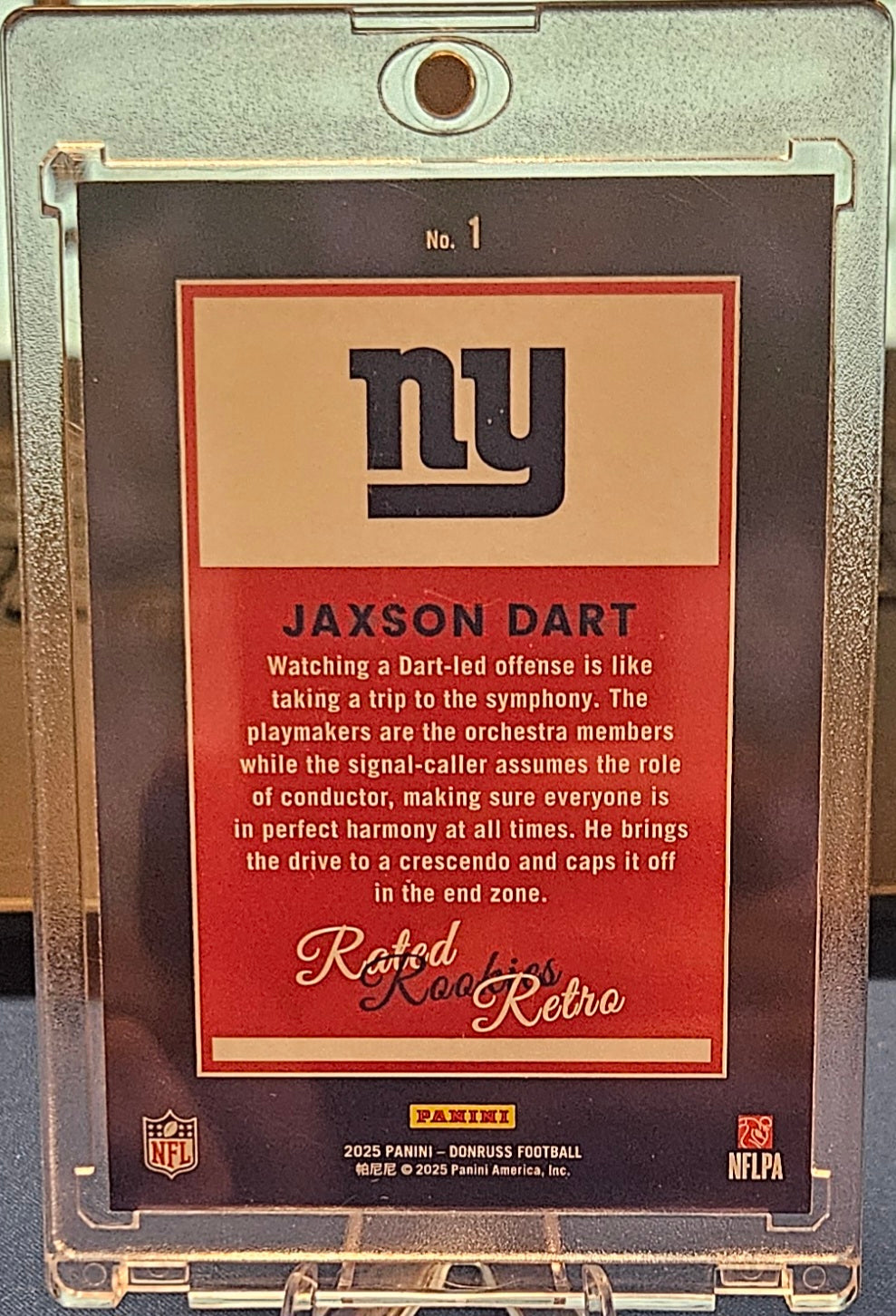 2025 Panini Donruss - Jaxson Dart #1 - Rated Retro Rookies (RC)