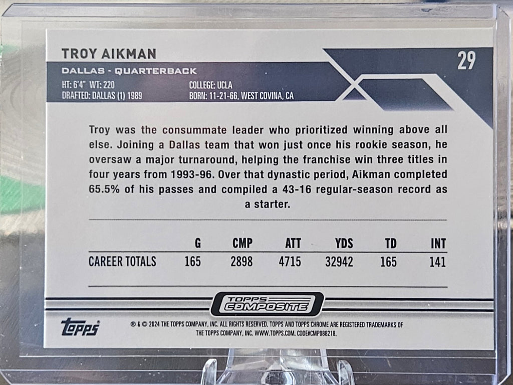 2023 Topps Composite - Troy Aikman #29 - Chrome Prism Refractor