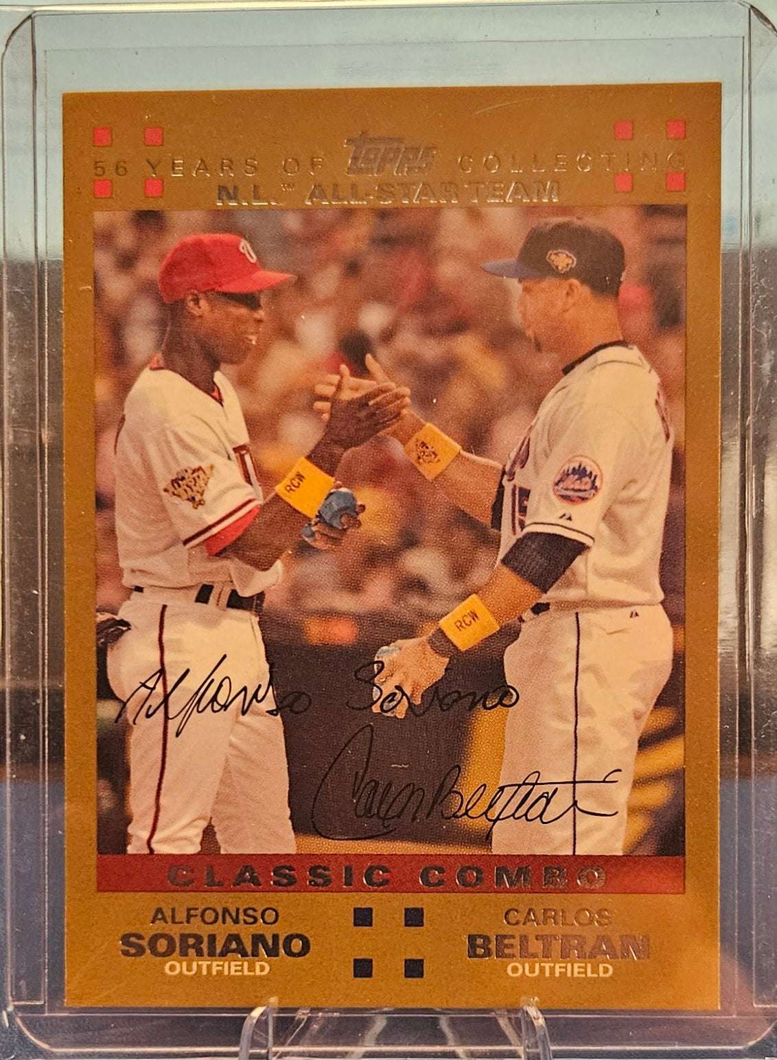 2007 Topps - Alfonso Soriano & Carlos Beltran #176 - Gold Classic Combo 1694/2007
