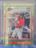 2024 Panini Donruss Optic - Marcelo Mayer #137 - Lime Green Prizm 22/149 - Rated Prospect
