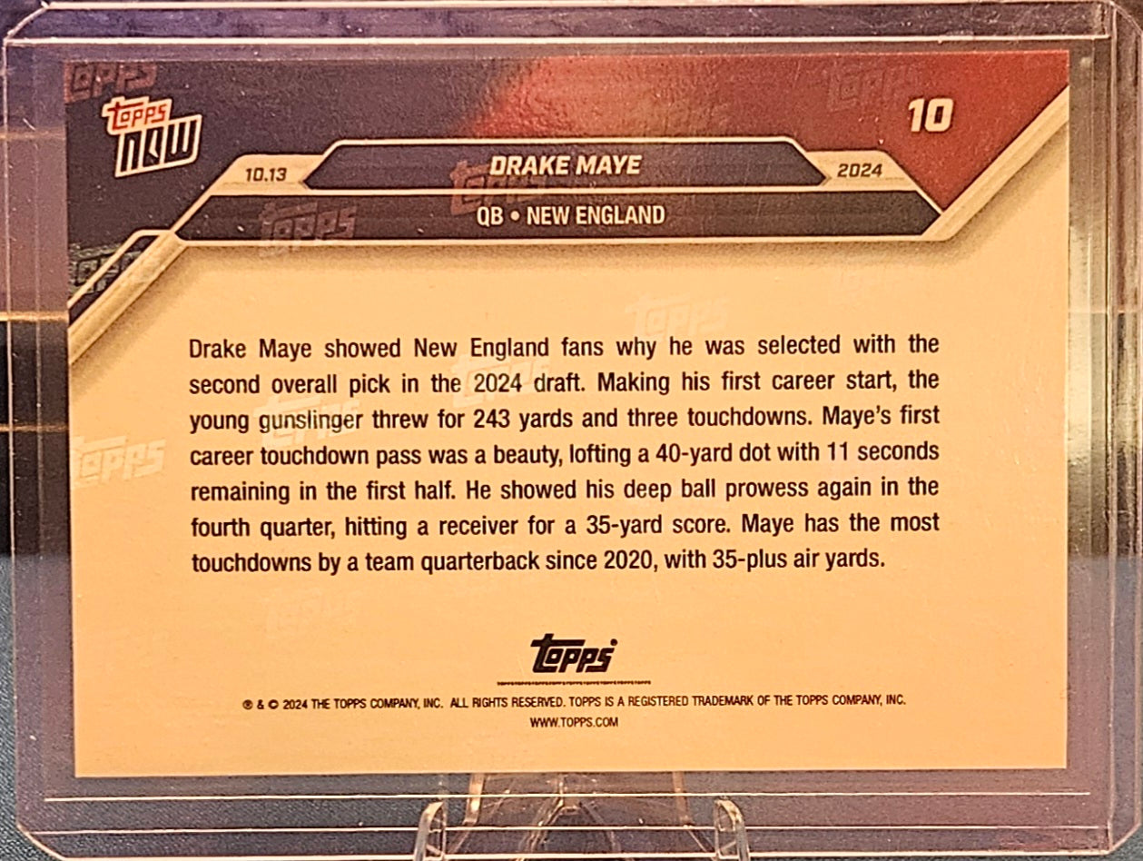 2024 Topps Now - Drake Maye #10 (RC)