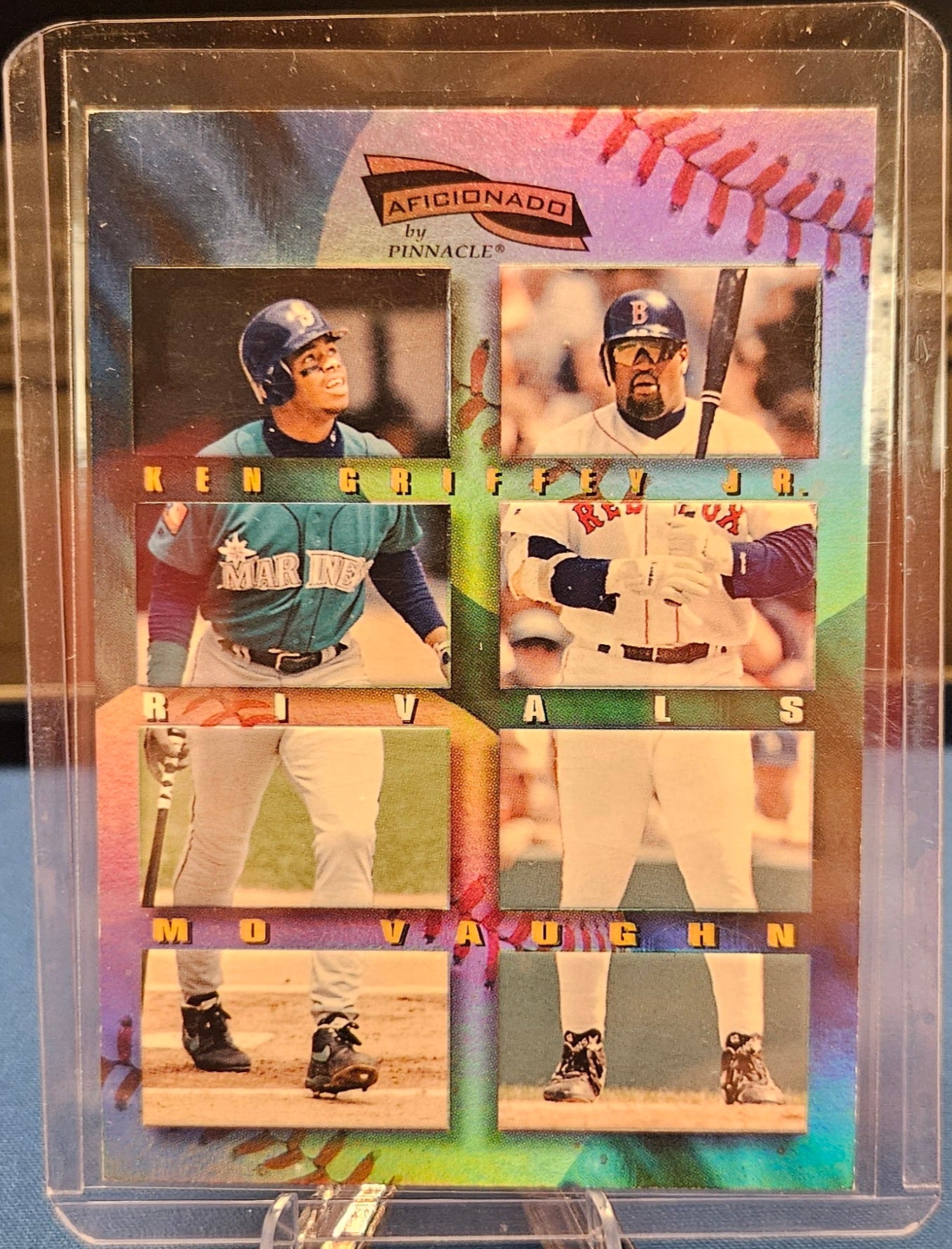 1996 Pinnacle Aficionado - Ken Griffey Jr. & Mo Vaugn #9 - Rivals