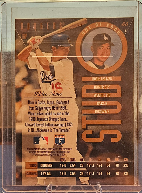 1996 Leaf Studio - Hideo Nomo #55 - Bronze Press Proof /2000
