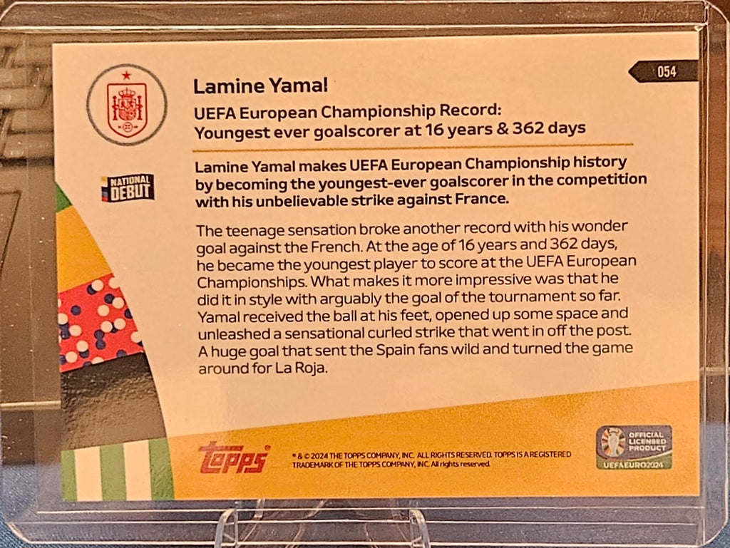 2024 Topps Now Uefa Euro - Lamine Yamal #054 - National Debut