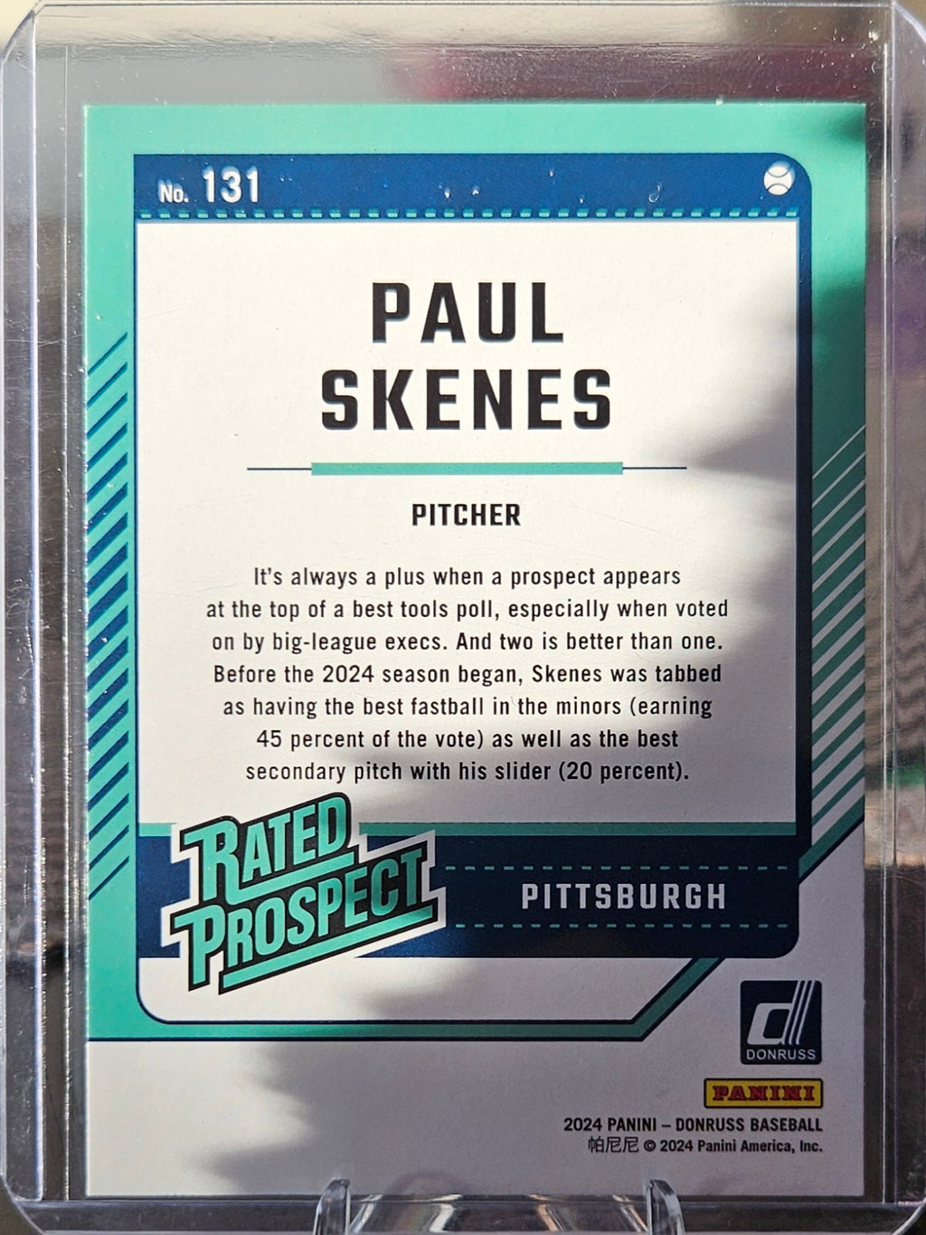 2024 Panini Donruss - Paul Skenes #131 - Liberty (Rated Prospect)