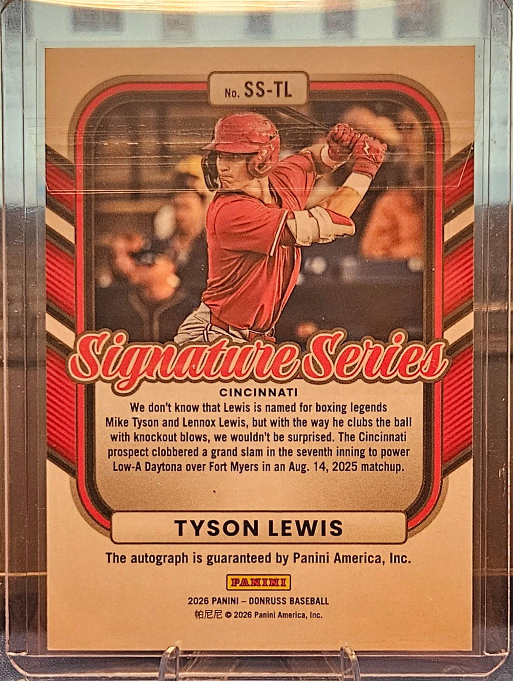 2026 Panini Donruss - Tyson Lewis #SS-TL - Signature Series