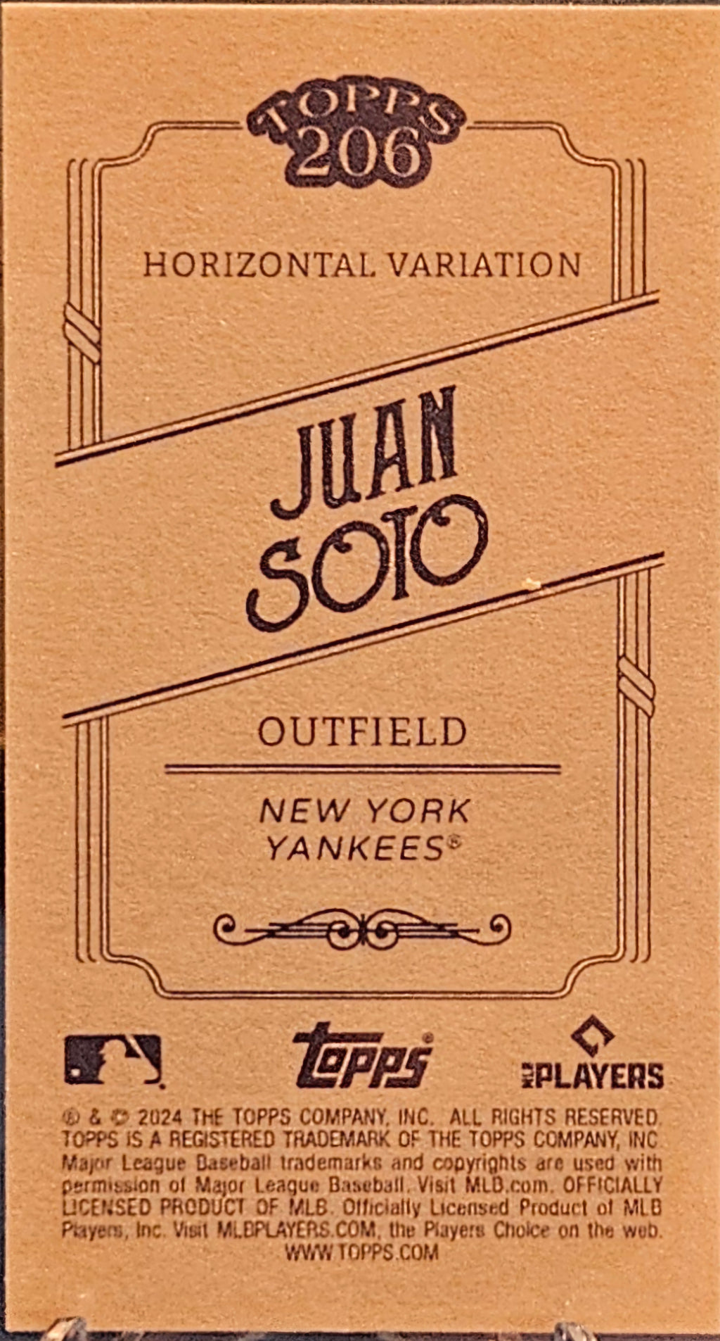 2024 Topps 206 - Juan Soto - Horizontal Variation