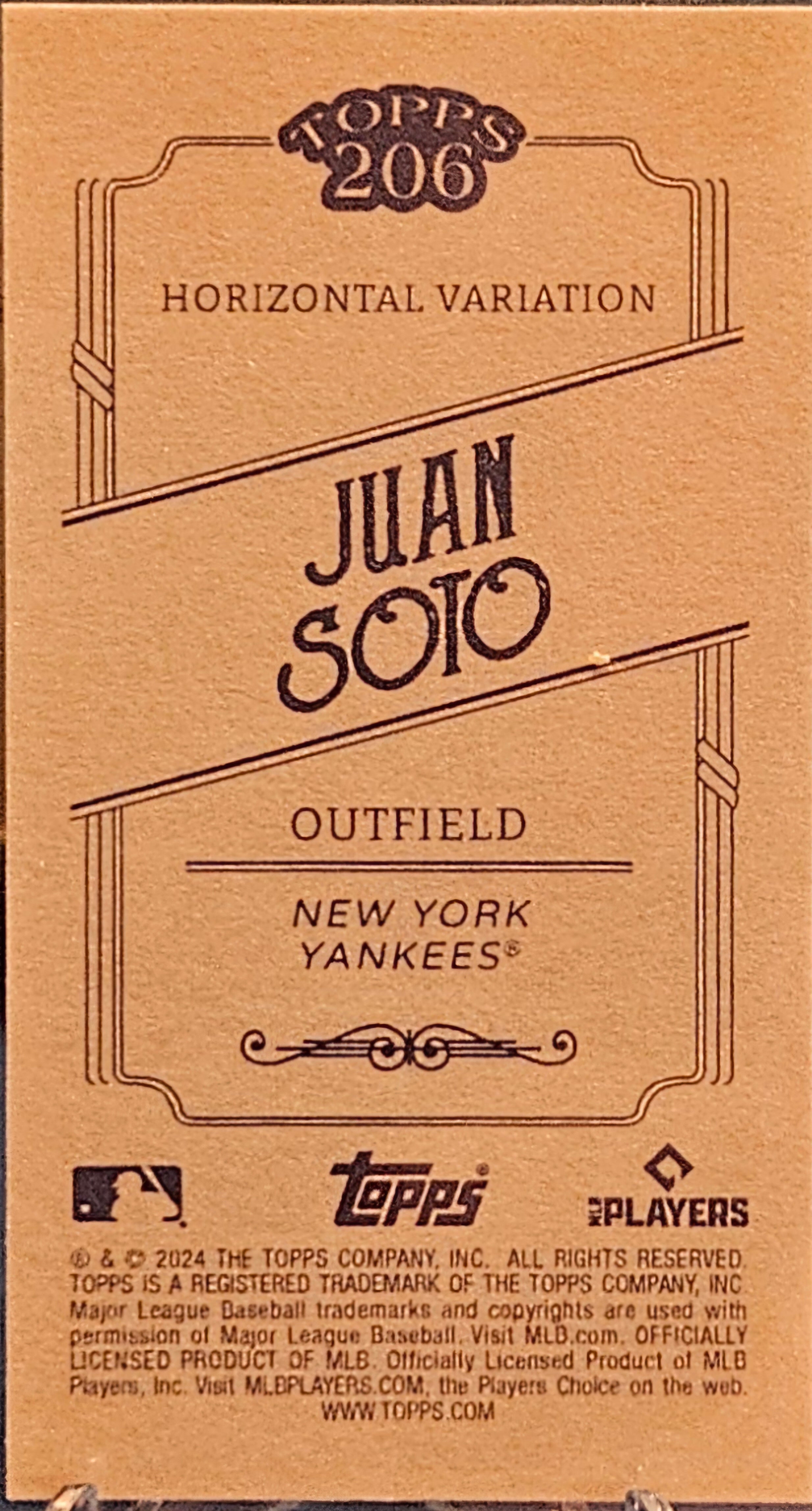 2024 Topps 206 - Juan Soto - Horizontal Variation