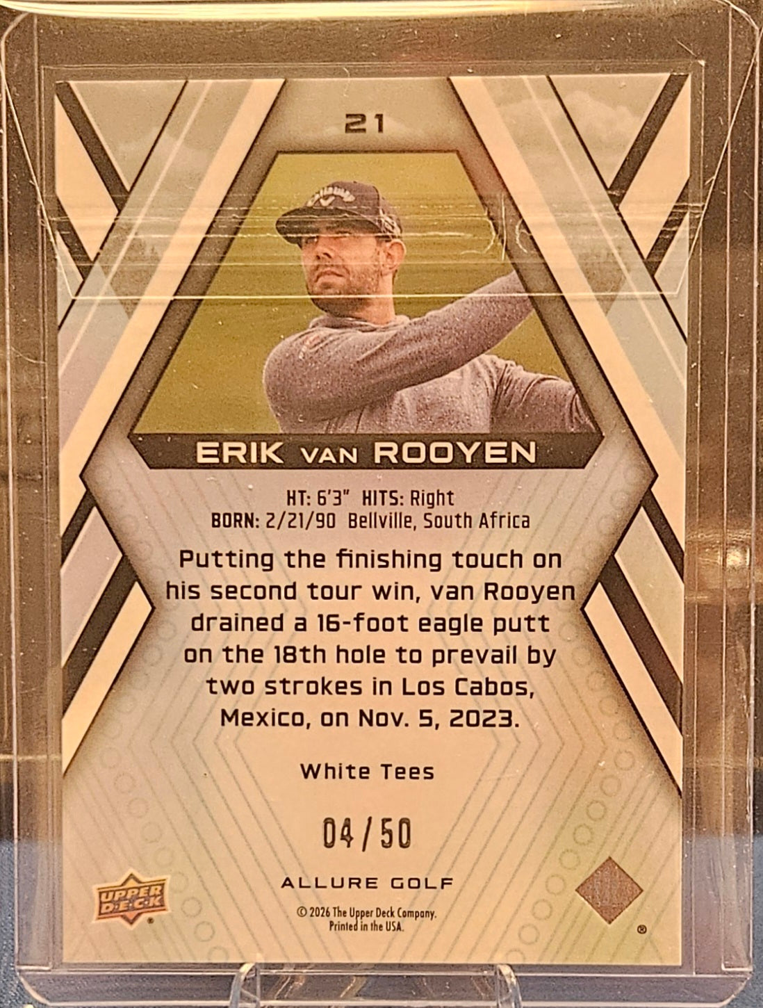 2026 Upper Deck Allure - Erik van Rooyen #21 - White Tees 4/50