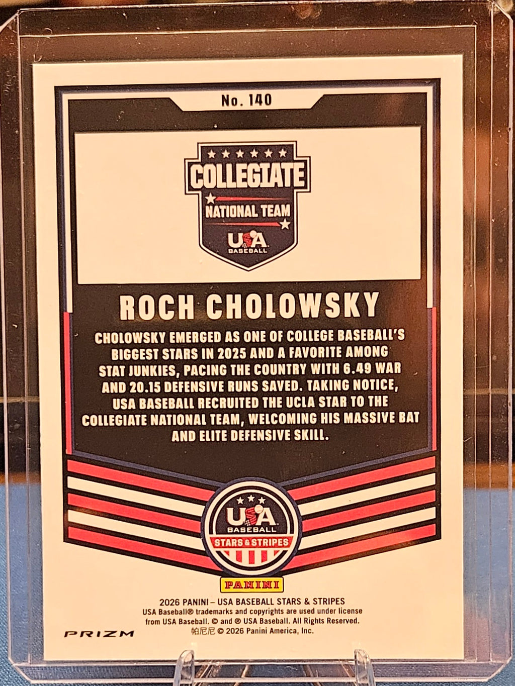 2026 Panini Stars & Stripes - Roch Cholowsky #140 - Silver