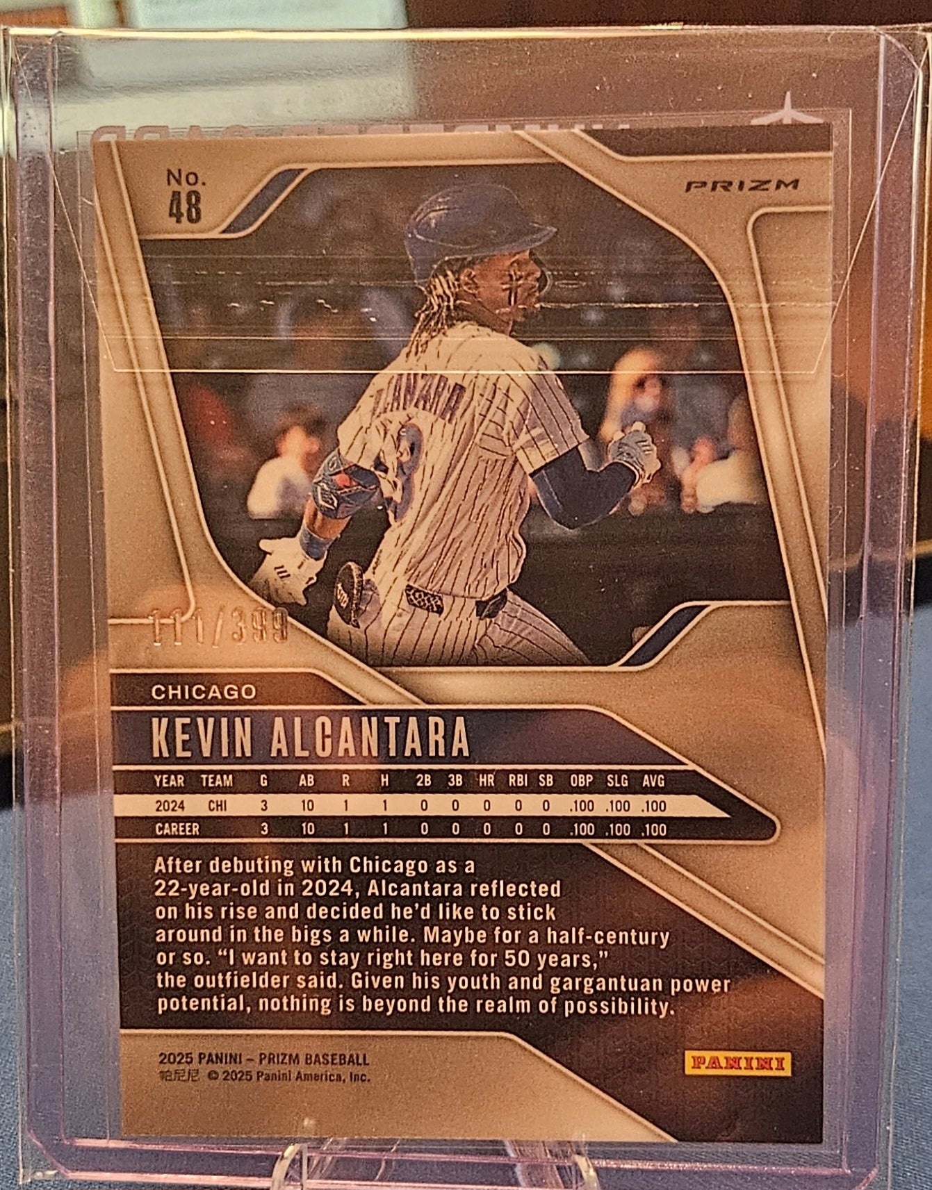 2025 Panini Prizm - Kevin Alcantara #48 - Red Pulsar Prizm 111/399 (RC)