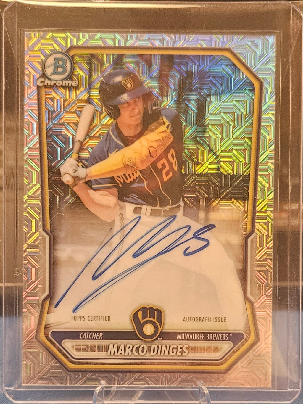 2026 Bowman Chrome - Marco Dinges #BMA-MD - Mojo Refractor Autograph
