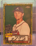 2021 Topps Chrome Platinum Anniversary - Kyle Wright #238 - Green & Yellow 70th Refractor 68/99
