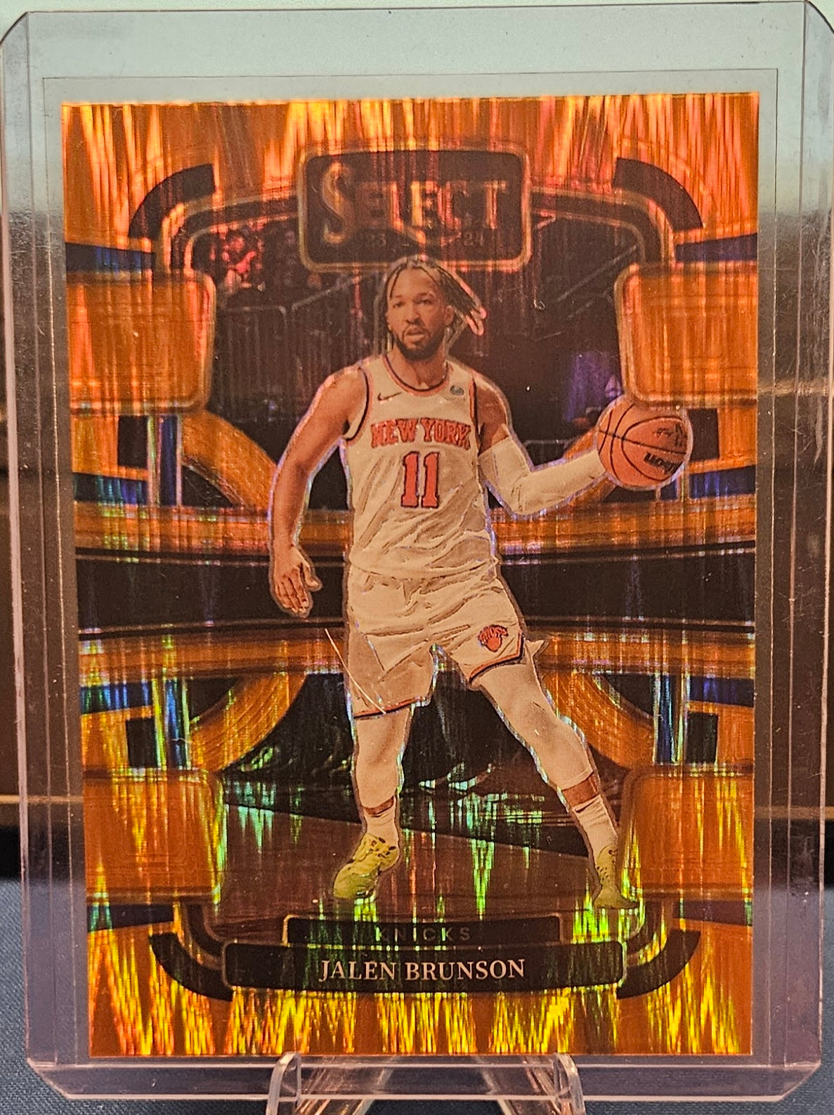 2023-24 Panini Select - Jalen Brunson #7 - Orange Flash Prizm - Concourse