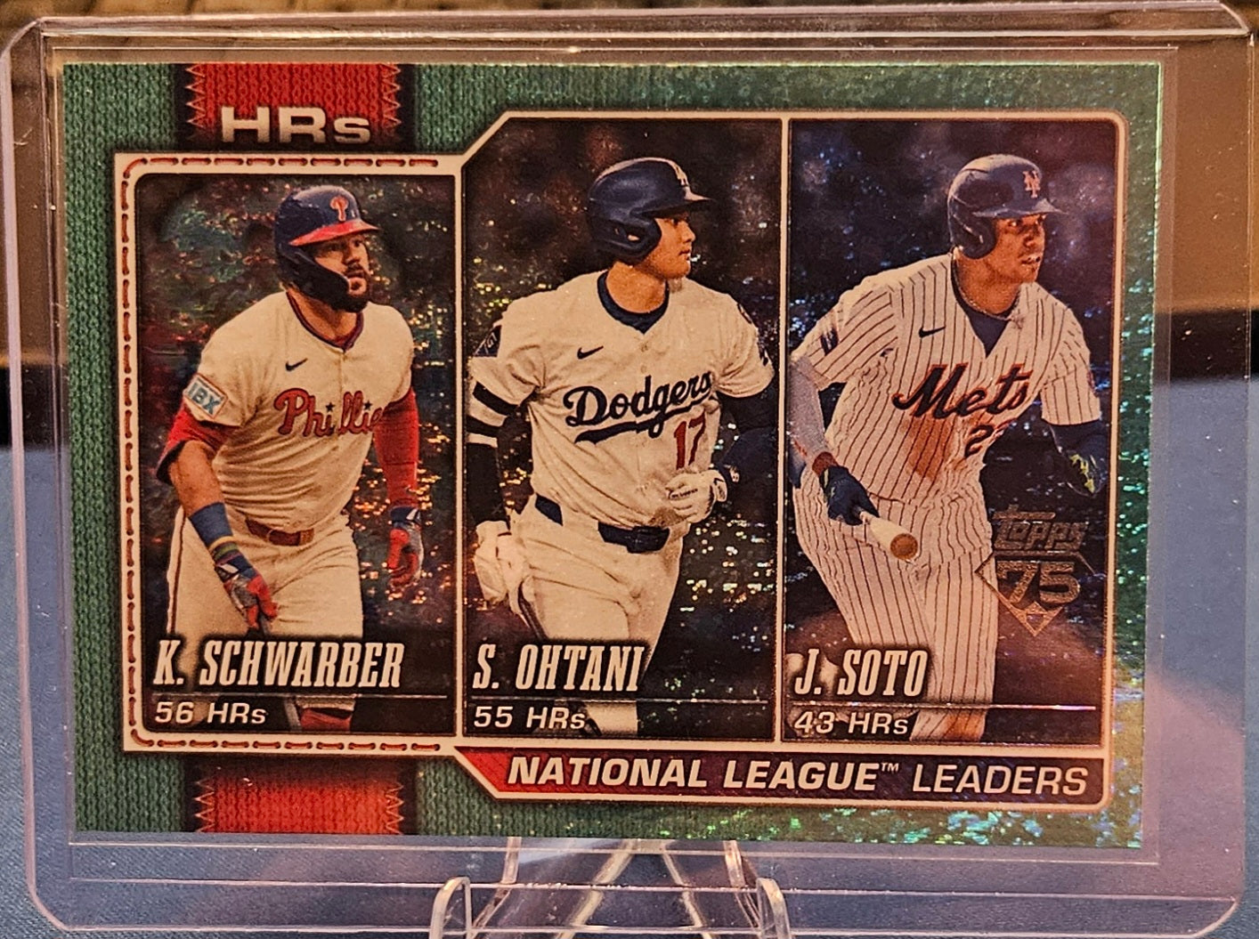 2026 Topps - Schwarber, Ohtani, Soto #84 - Aqua Sandglitter Foil