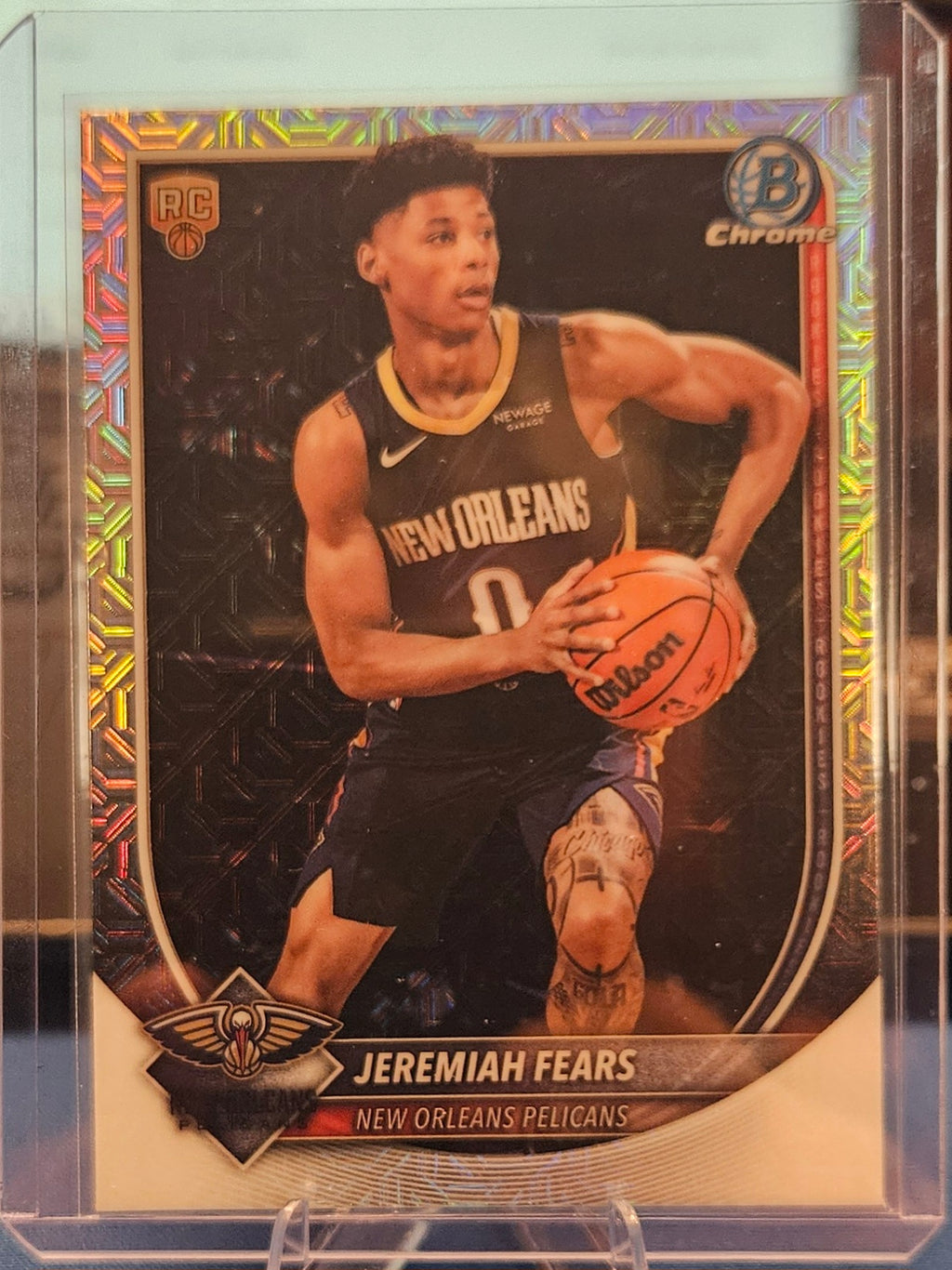 2025-26 Bowman Chrome - Jeremiah Fears #BCV-7 - Mojo Refractor (RC)