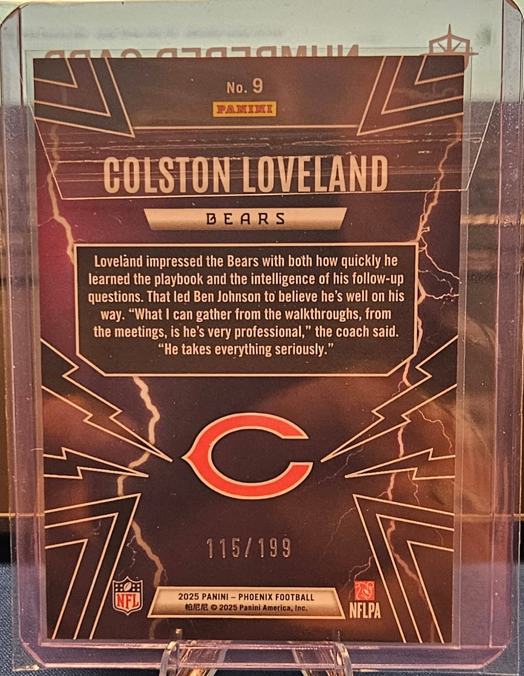 2025 Panini Phoenix - Colston Loveland #9 - Thunderbirds Silver Winter 115/199 (RC)