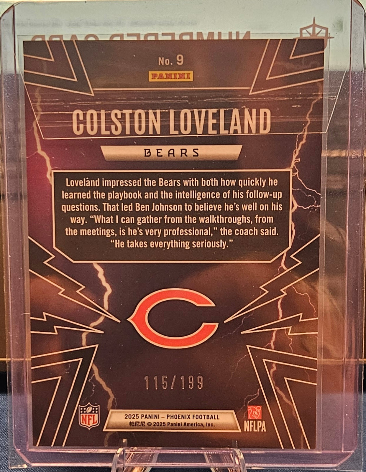 2025 Panini Phoenix - Colston Loveland #9 - Thunderbirds Silver Winter 115/199 (RC)