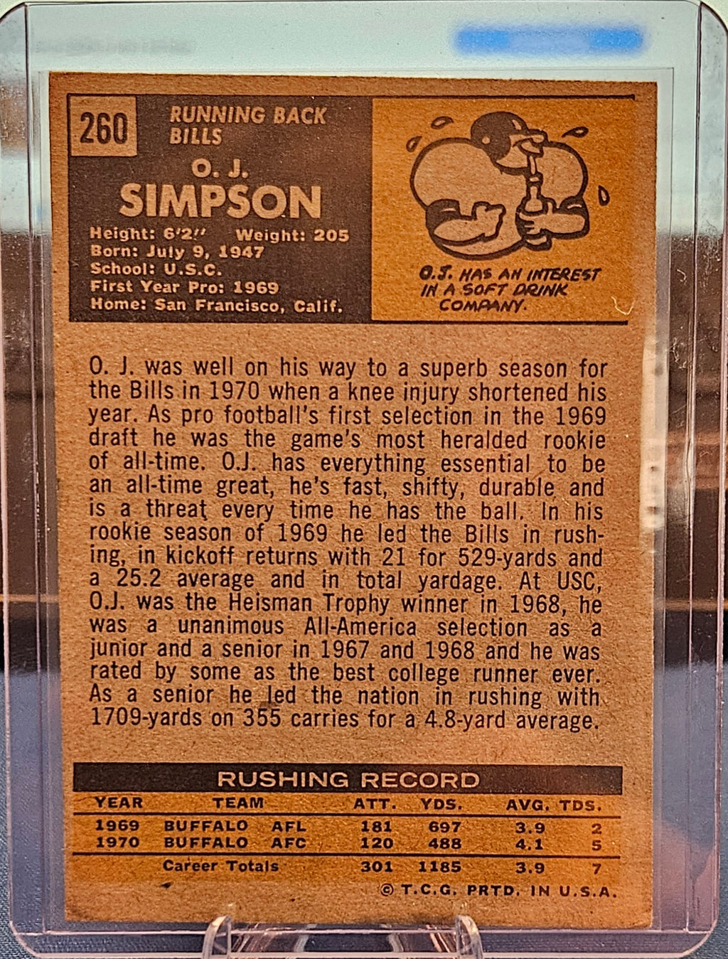 1971 Topps - O.J. Simpson #260