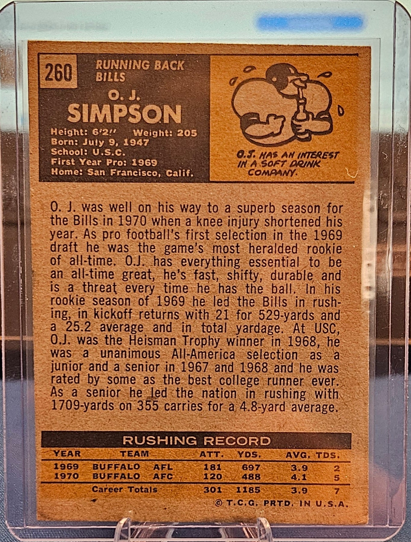 1971 Topps - O.J. Simpson #260