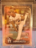 2024 Topps Chrome - Yoshinobu Yamamoto #18 - Sepia Refractor (RC)