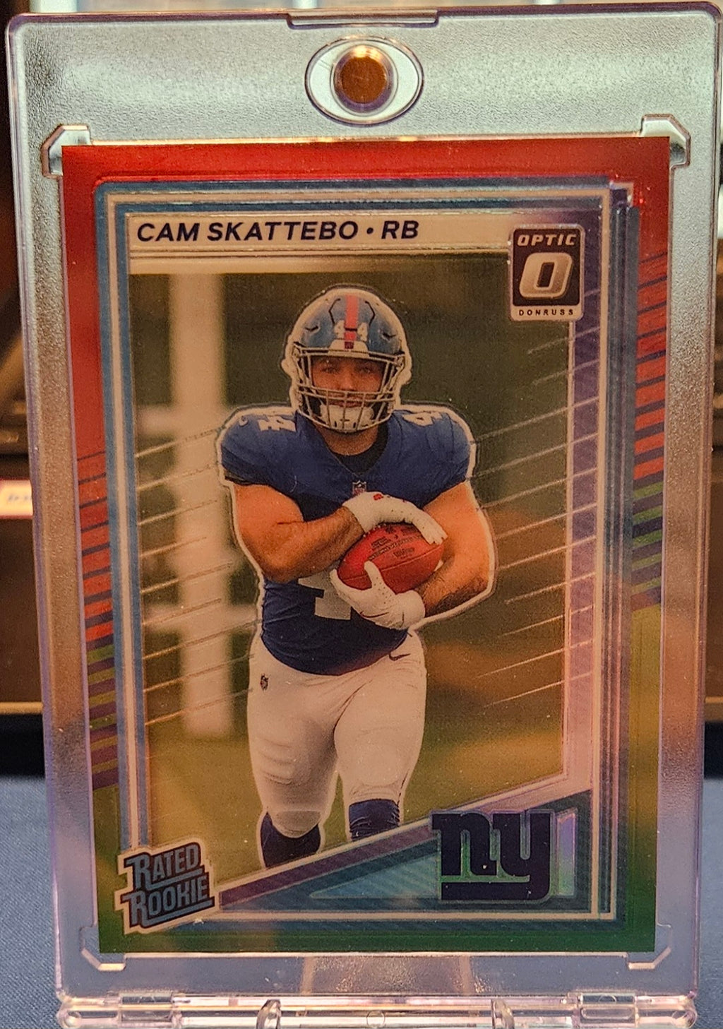 2025 Panini Donruss Optic Preview - Cam Skattebo #302 - Red & Green Prizm (Rated Rookie)