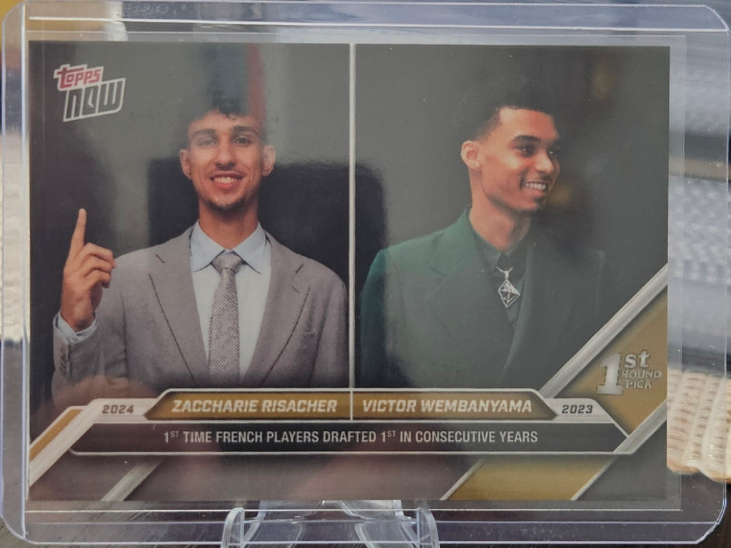 2024 Topps Now Draft - Zaccharie Risacher, Victor Wembanyama #D-RW