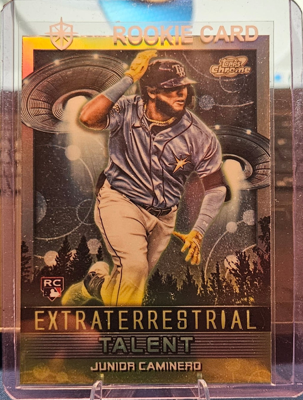 2024 Topps Chrome Cosmic - Junior Caminero #ET-1 - Extraterrestrial Talent (RC)