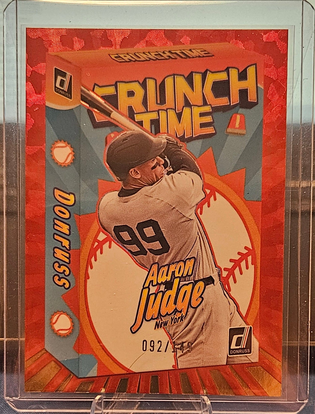 2026 Panini Donruss - Aaron Judge #6 - Crunch Time - Red Ice 92/149