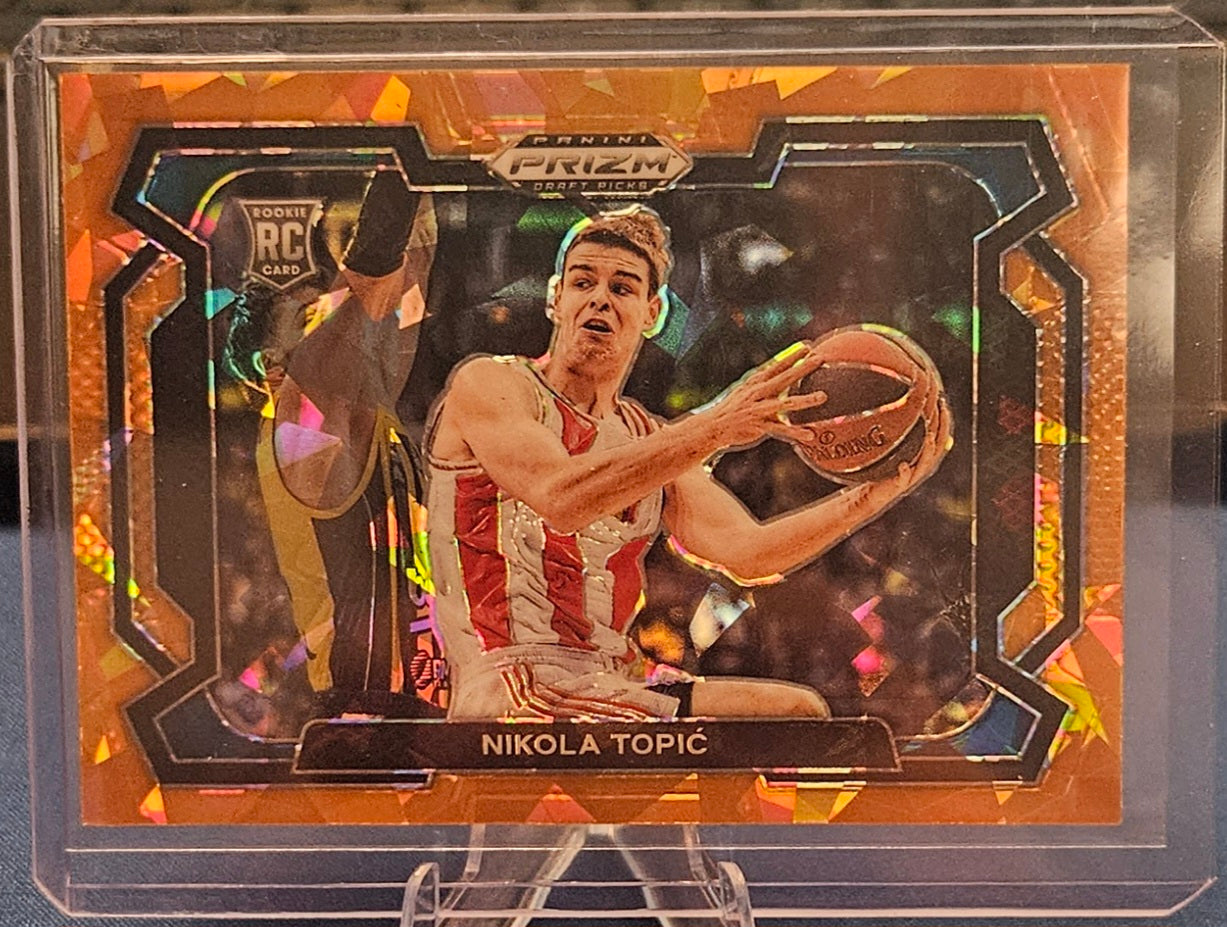 2024-25 Panini Prizm Draft Picks- Nikola Topic #10 - Variations Orange Ice Prizm (RC)