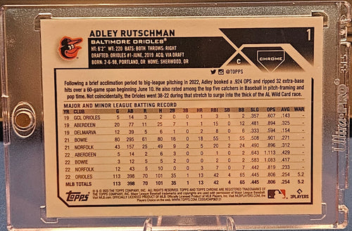 2023 Topps Chrome Adley Rutschman #1 - X-Fractor (RC)