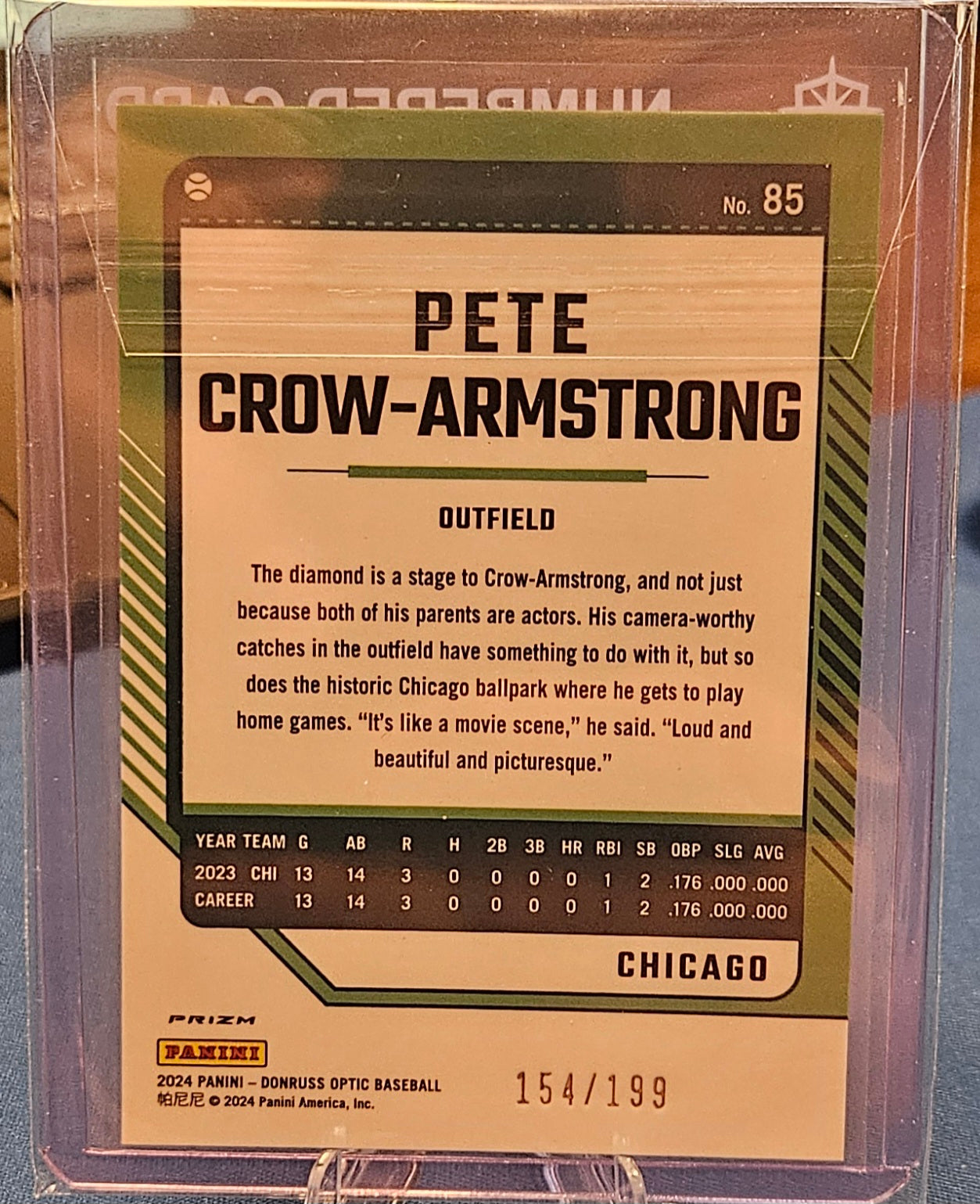 2024 Donruss Optic - Pete Crow-Armstrong #85 - Orange Velocity 154/199